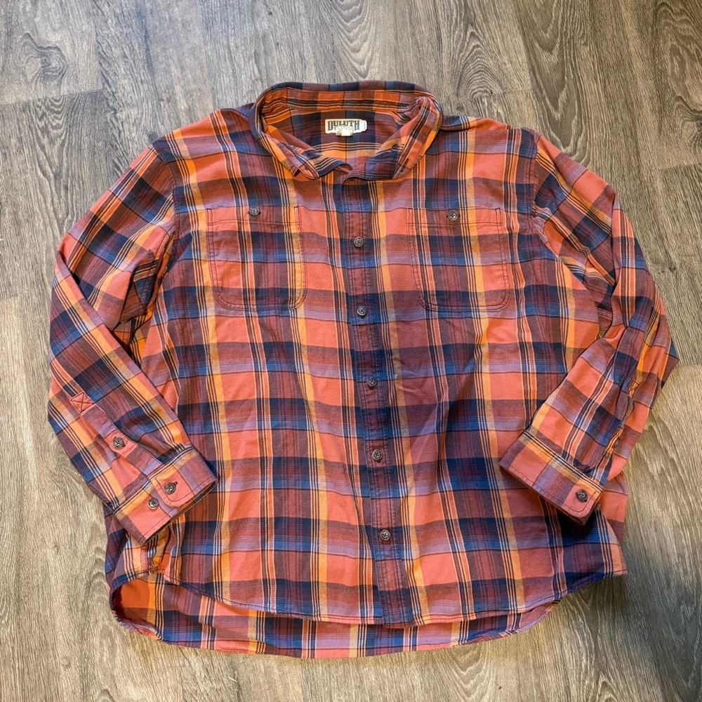 Duluth Men's Free Swingin' Flannel Relaxed Fit Shirt size 4XL